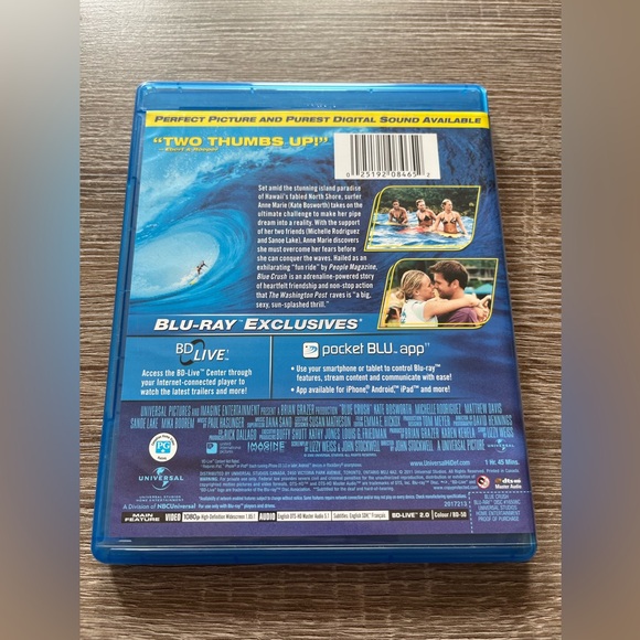 📀 3/$15 or 4/$20 📀 Blue Crush Bluray - Picture 2 of 3